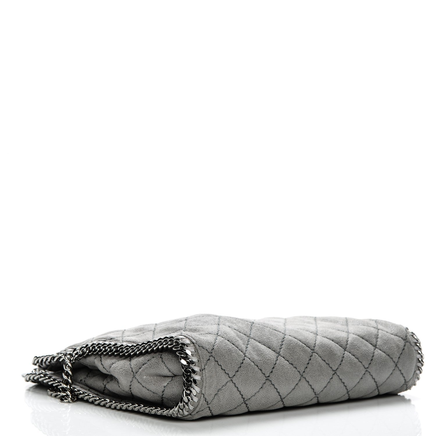 Stella McCartney Shaggy Deer Quilted Fold Over Falabella Tote Light Grey 4 of 7