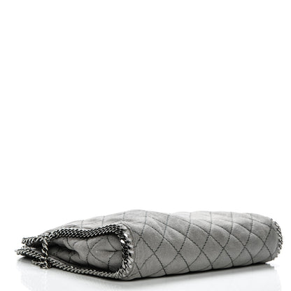 Stella McCartney Shaggy Deer Quilted Fold Over Falabella Tote Light Grey 4 of 7