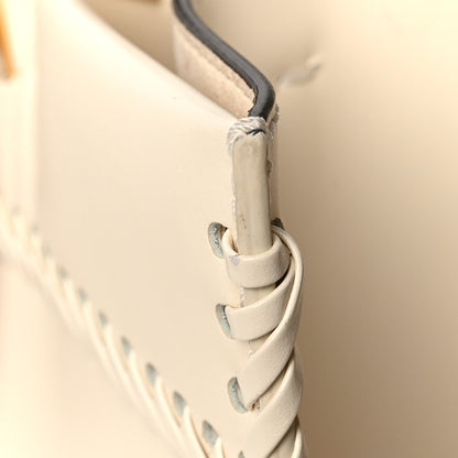 Fendi Vitello King Ceylon Plexiglass Woven Logo Debossed Medium Fendi Sunshine Shopper Tote White Ice 14 of 16