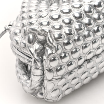 Bottega Veneta Metallic Fabric Bubble Wrap The Mini Pouch Silver 6 of 7