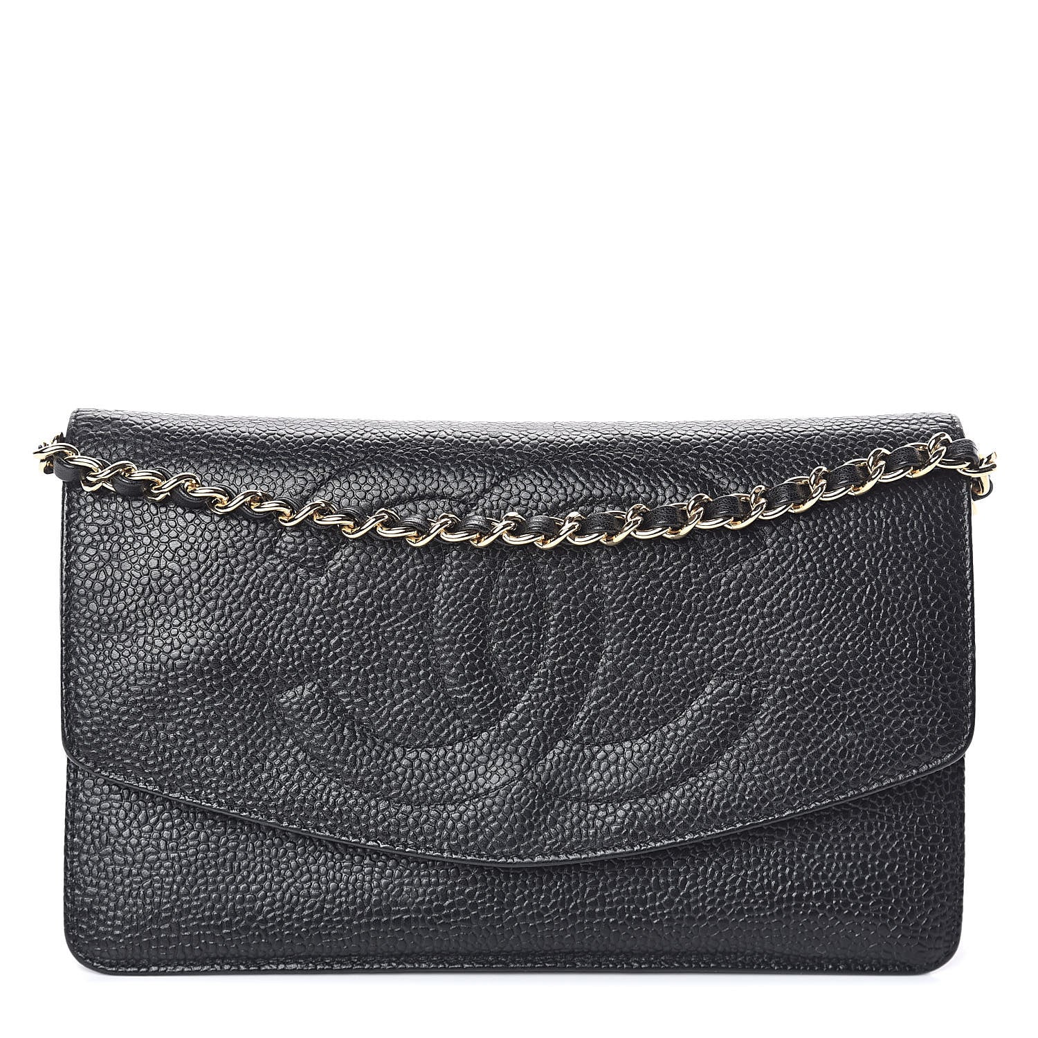 Chanel Caviar Timeless CC Wallet On Chain WOC Black 1 of 10