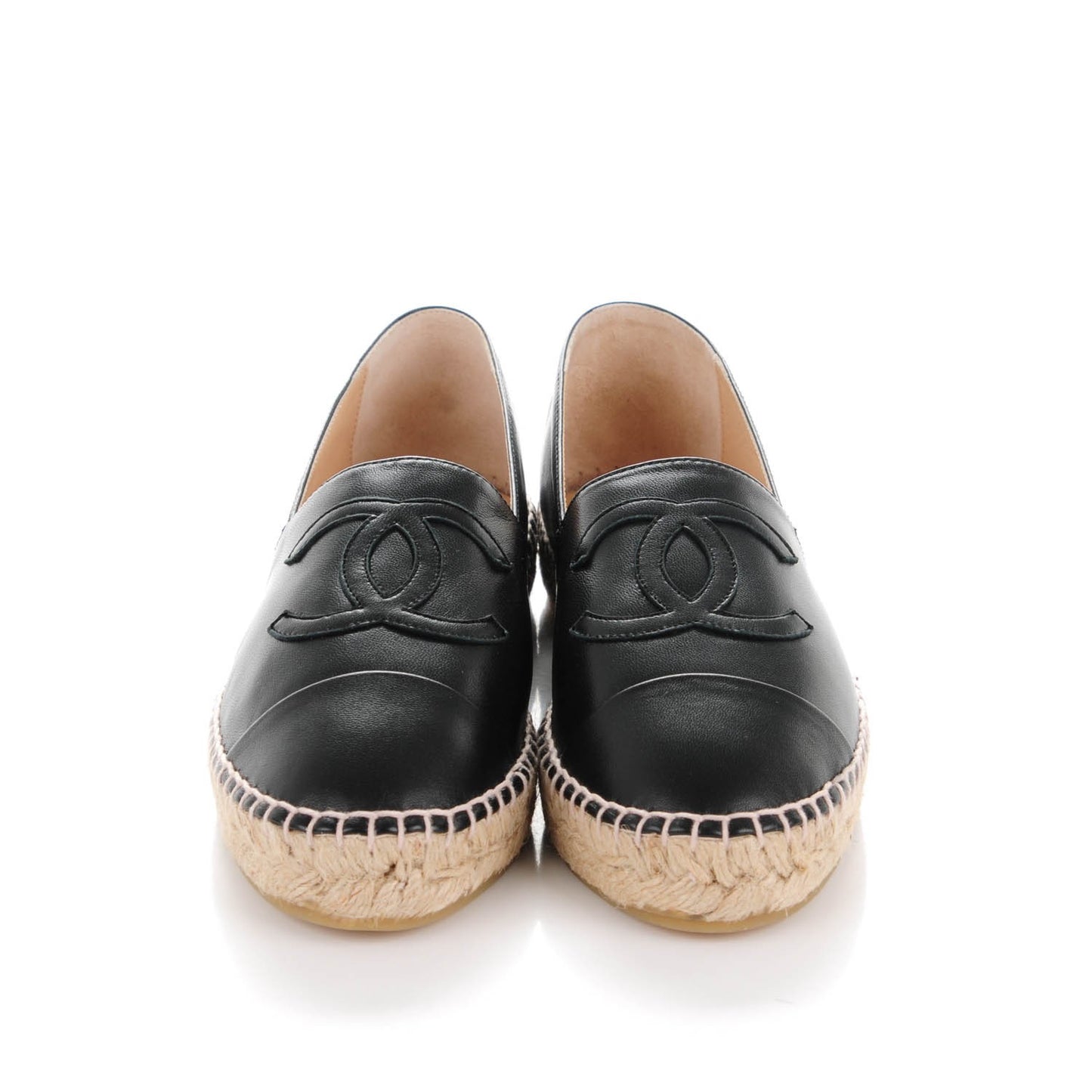 Lambskin CC Espadrilles 39 Black
