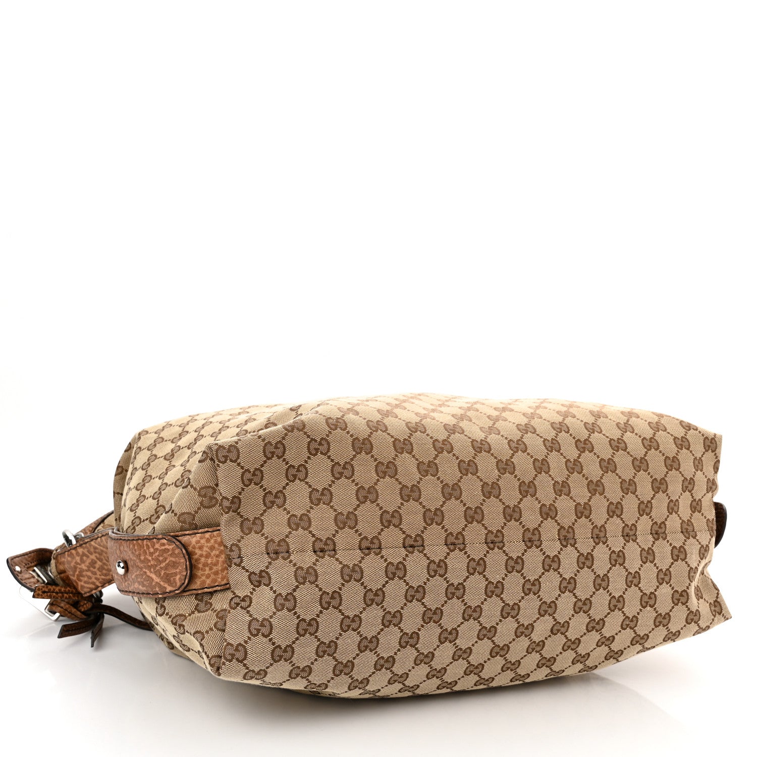 Gucci Monogram Large Bamboo Bar Tassel Shoulder Bag Brown 4 of 10