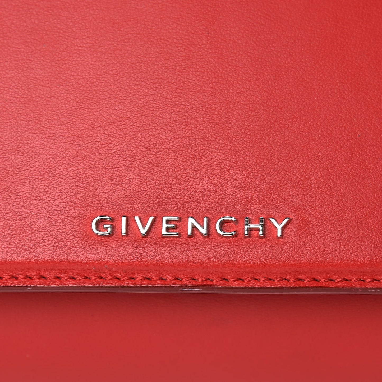 Calfskin Mini Pandora Box Logo Strap Crossbody Bag Medium Red