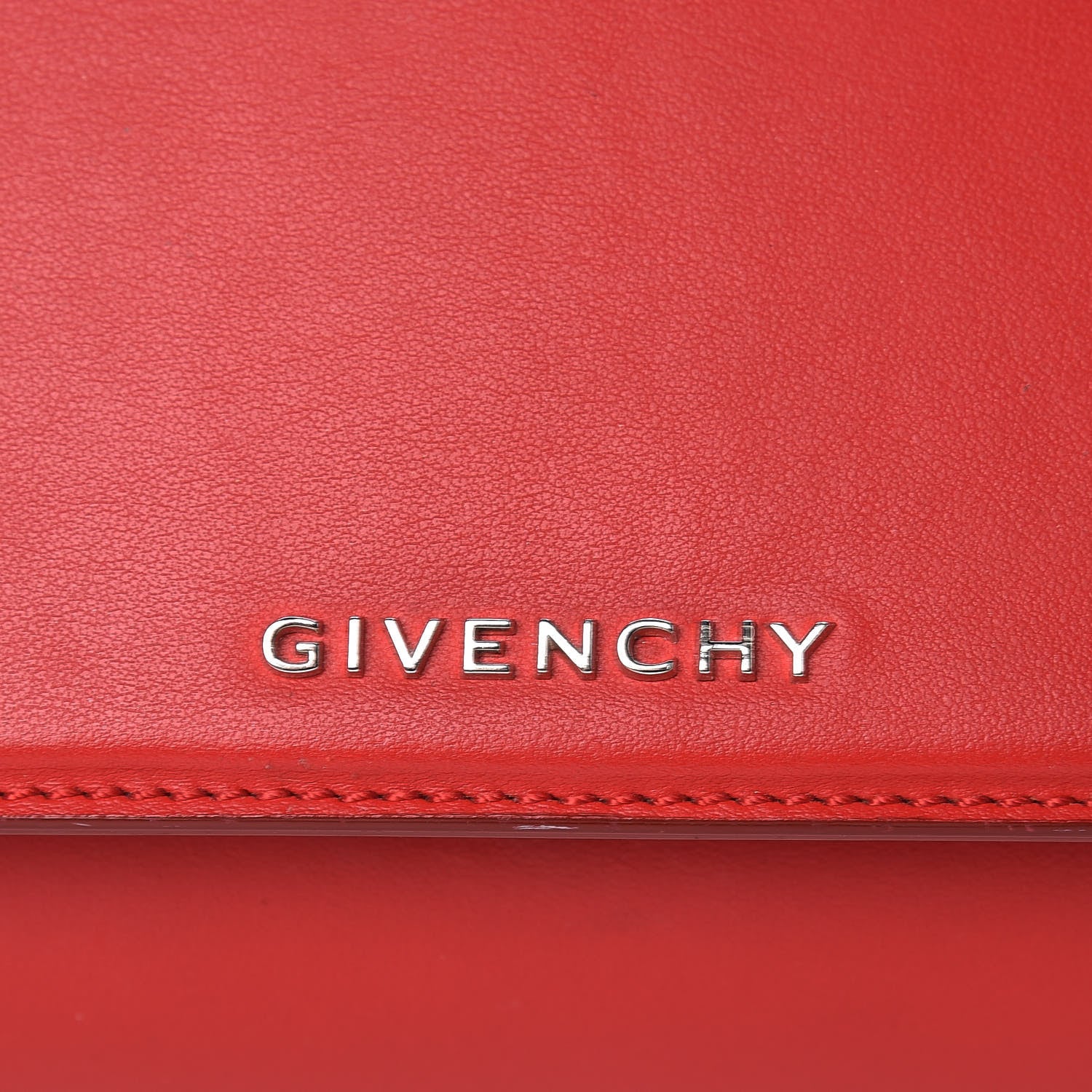 Givenchy Calfskin Mini Pandora Box Logo Strap Crossbody Bag Medium Red 7 of 9
