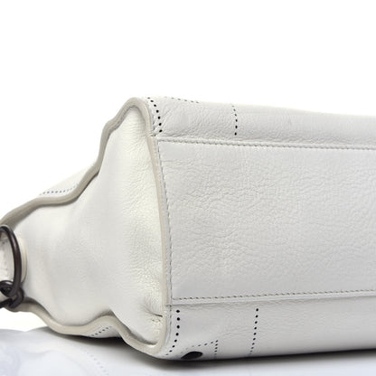 Balenciaga Veau Soyeux Perforated Blackout Hardware S City White 9 of 10