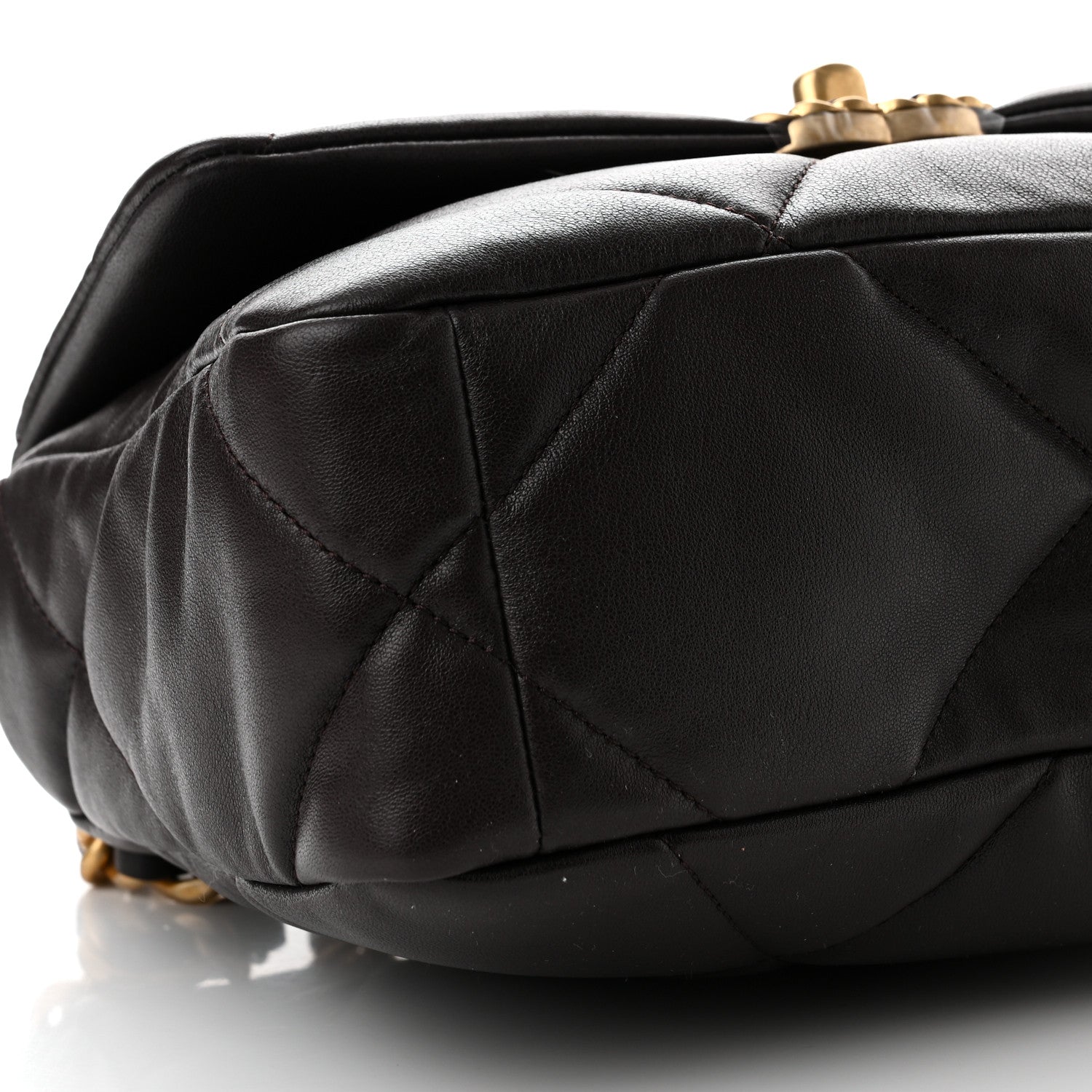 Chanel Lambskin Quilted Medium Chanel 19 Flap Dark Brown 9 of 11