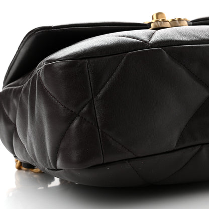 Chanel Lambskin Quilted Medium Chanel 19 Flap Dark Brown 9 of 11