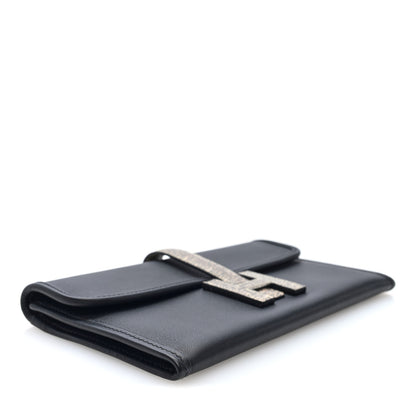 Hermes Swift Lizard Jige Touch Duo Clutch Black Ombre 5 of 10