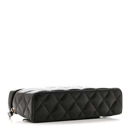 Chanel Caviar Quilted Top Handle Slim Vanity With Chain Black 4 of 10