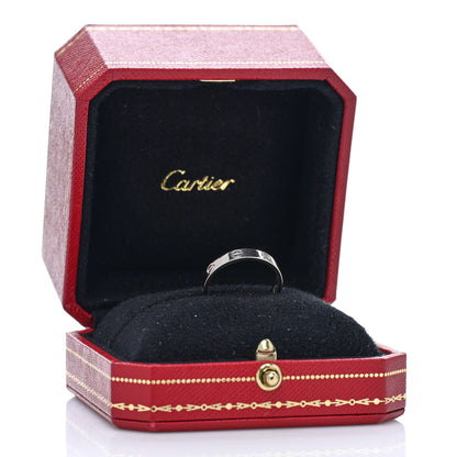 Cartier 18K White Gold 3.5mm LOVE Wedding Band Ring 57 8 6 of 6