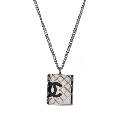 Chanel Cambon Pendant Necklace Silver 3 of 5