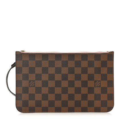 Louis Vuitton Damier Ebene Neverfull MM GM Pochette Rose Ballerine 1 of 10