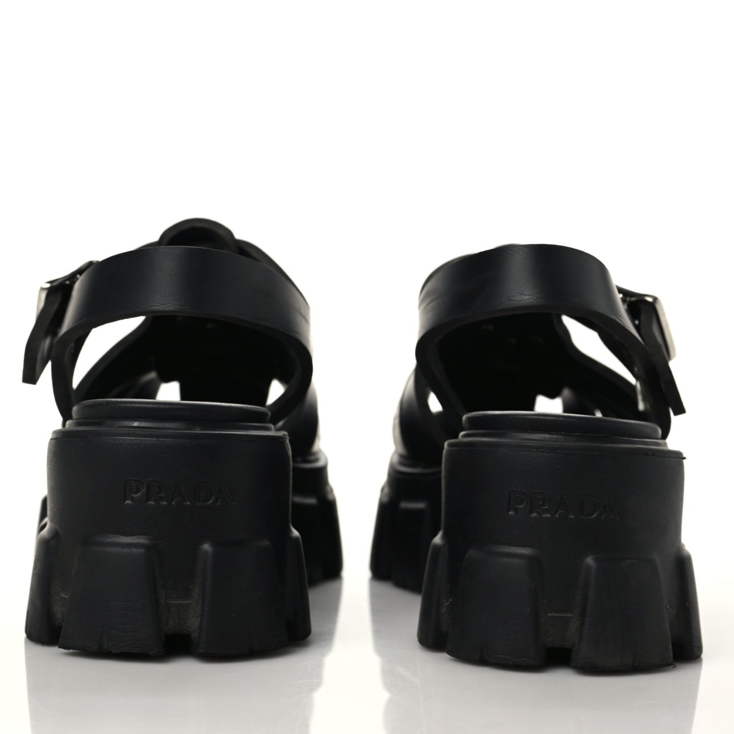 Foam Rubber Triangle Logo Monolith 55mm Cage Sandals 35 Black
