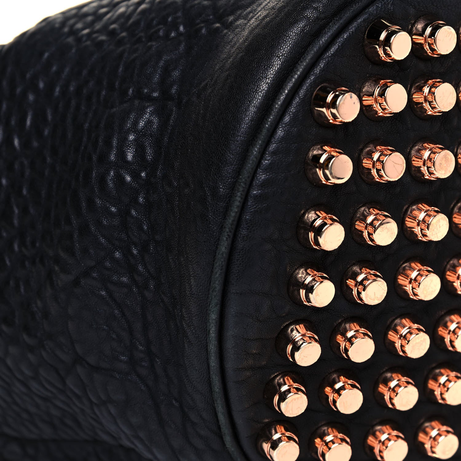 Alexander Wang Pebbled Lambskin Diego Bucket Black Rose Gold Hardware 9 of 13