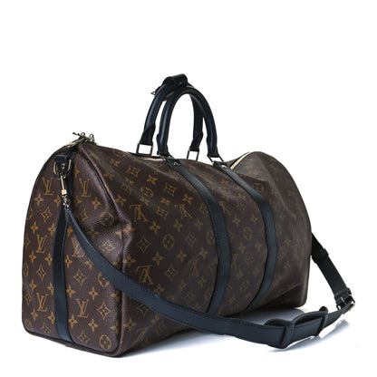 Louis Vuitton Monogram Macassar Keepall Bandouliere 45 3 of 17