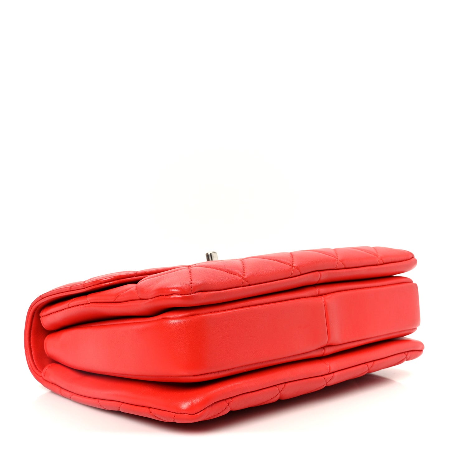 Lambskin Quilted Small Trendy CC Flap Dual Handle Bag Red
