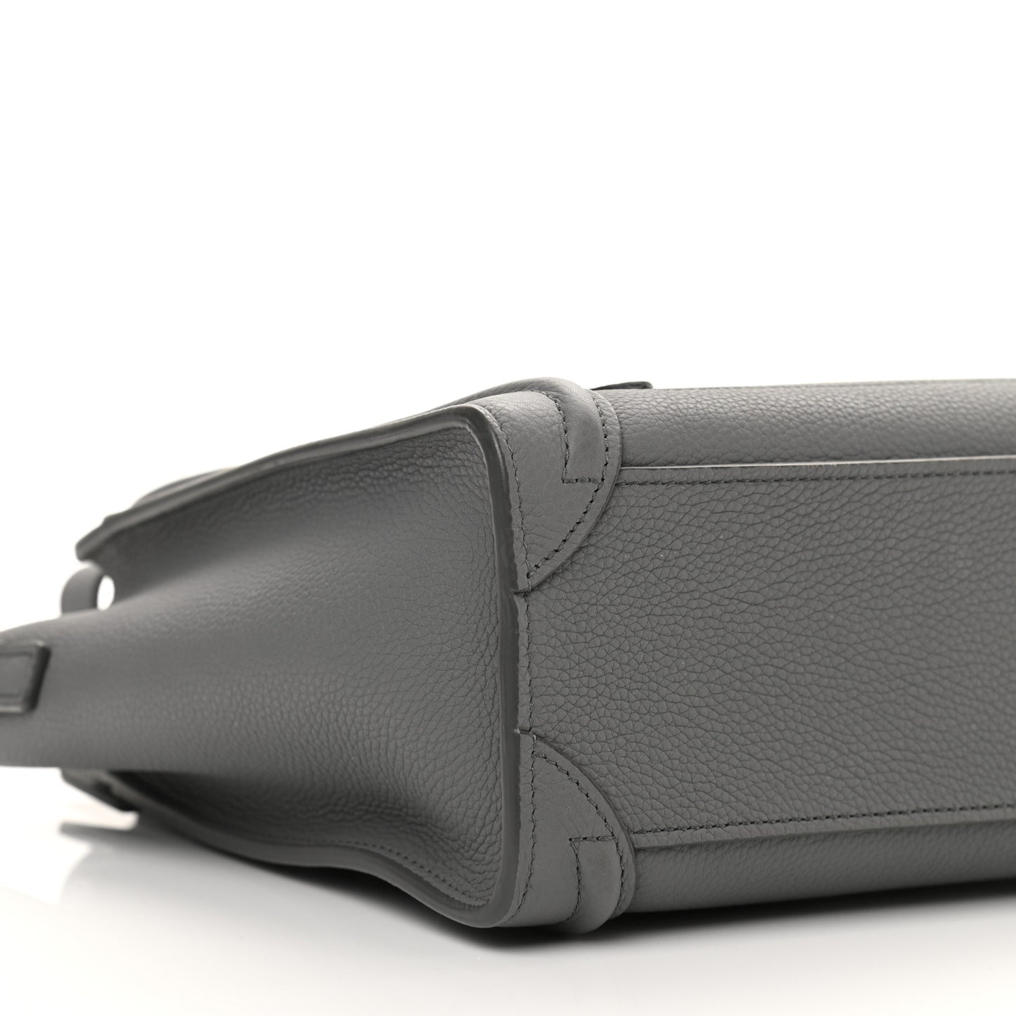 Drummed Calfskin Nano Luggage Kohl