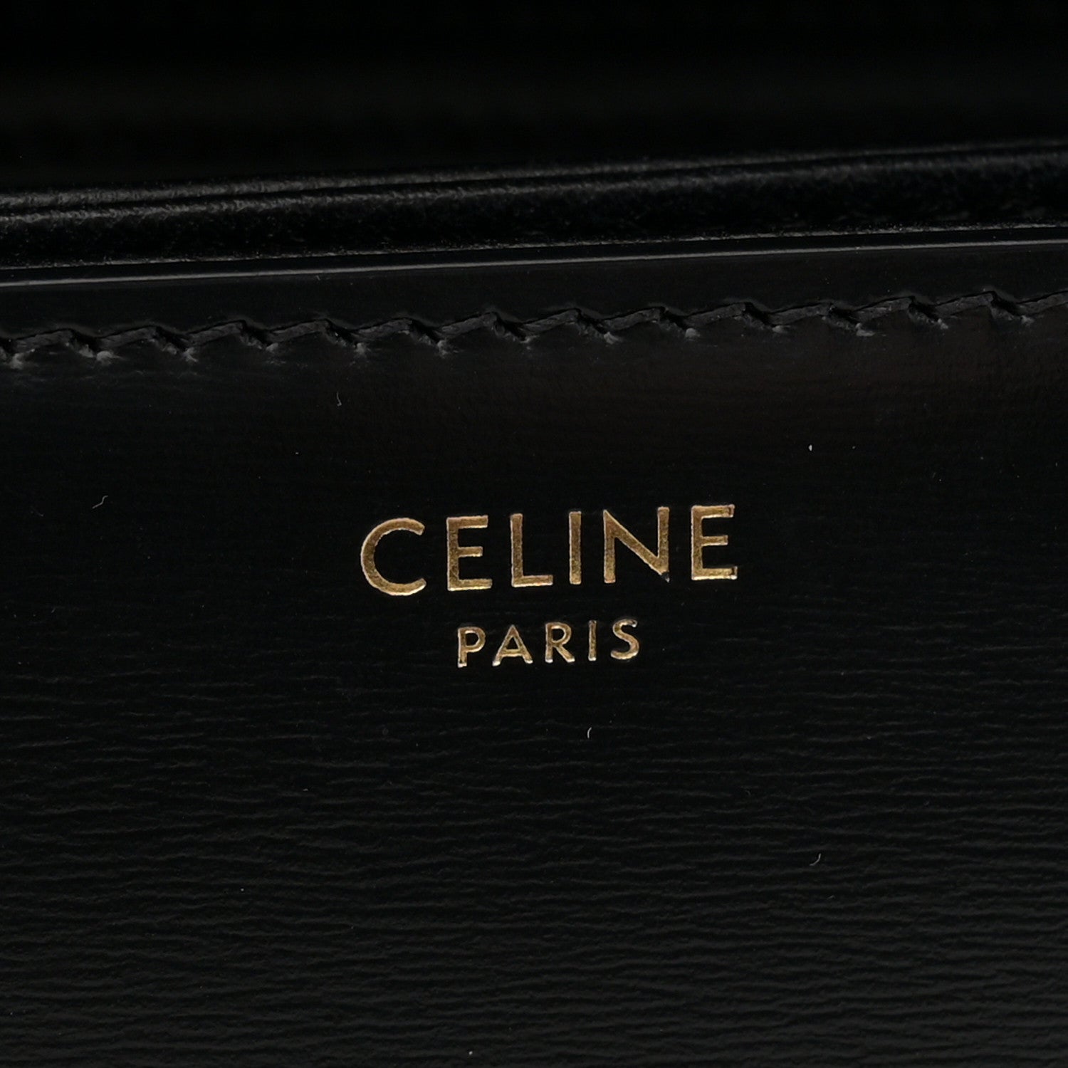Celine Shiny Calfskin Medium Triomphe Black 6 of 15