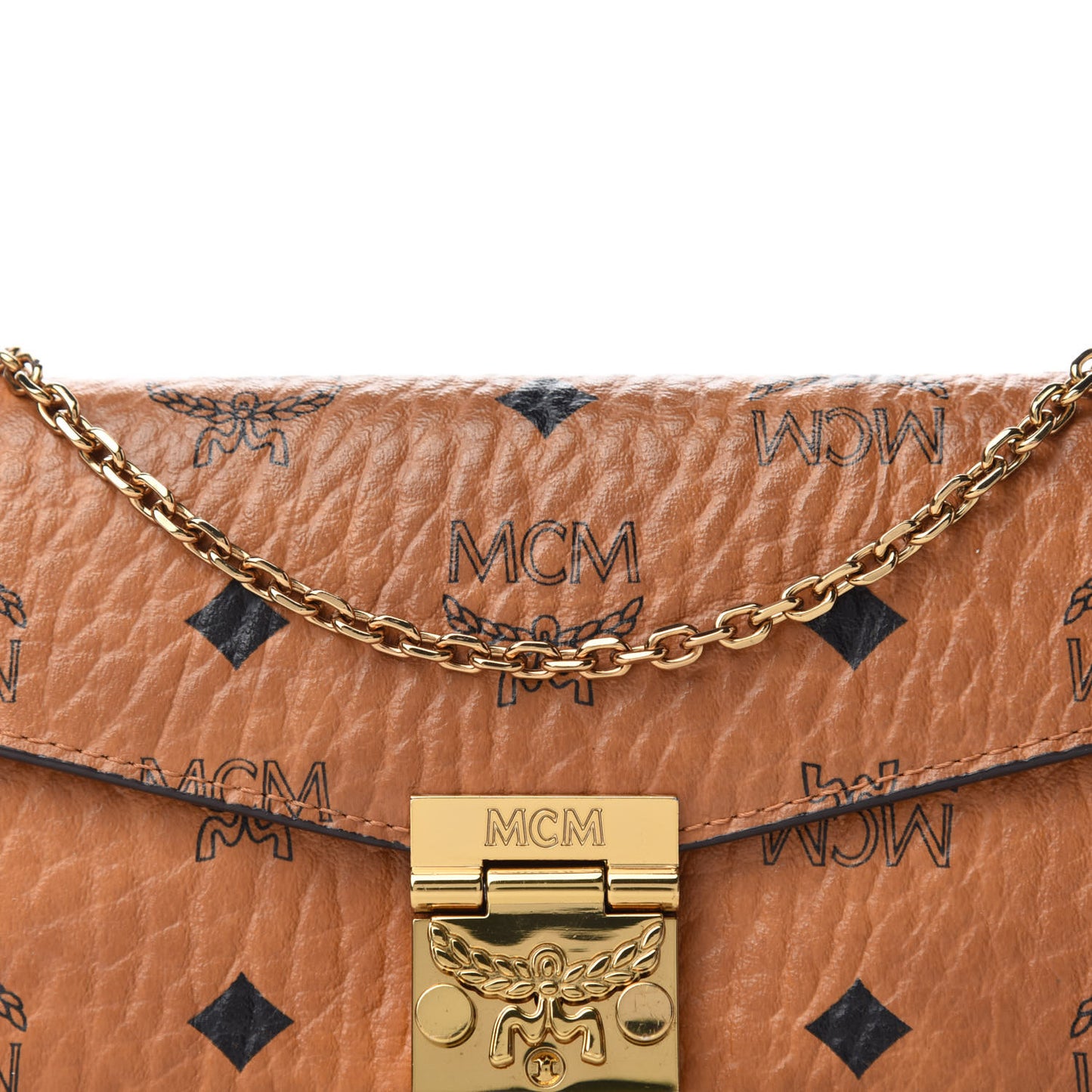 Visetos Large Patricia Wallet On Chain Cognac