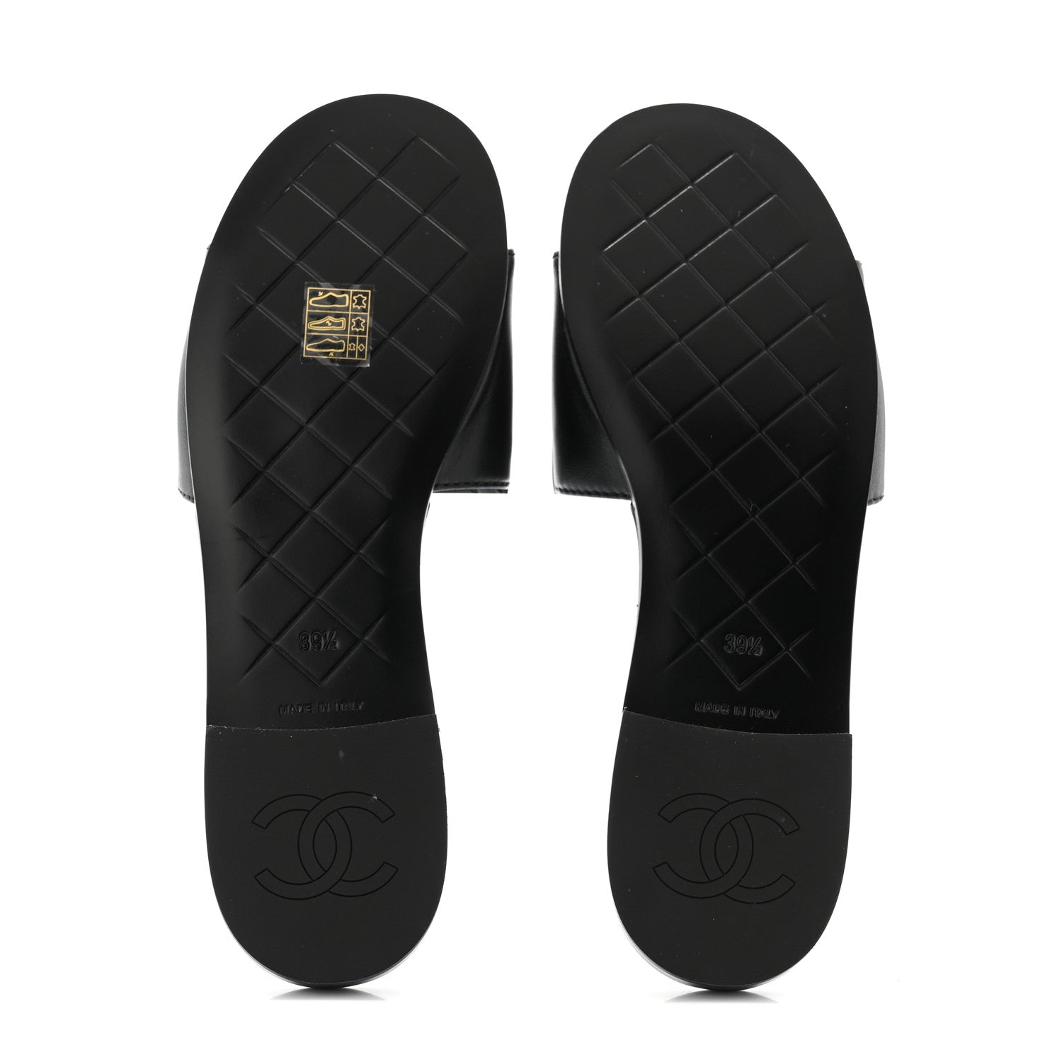 Chanel Lambskin Quilted Turnlock Flat Mules 39.5 Black 5 of 9