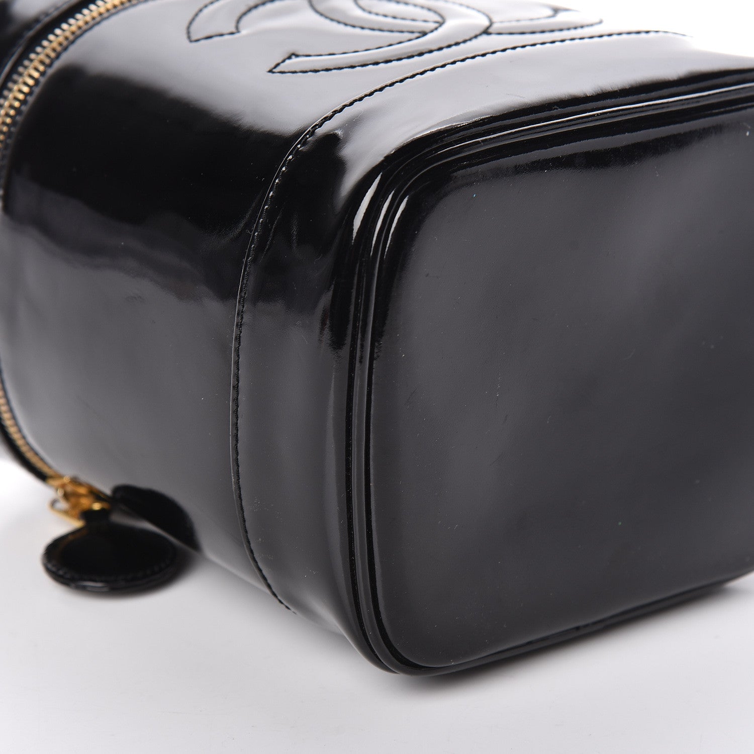 Chanel Patent Vanity Cosmetic Case Black 9 of 10