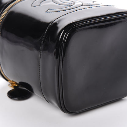 Chanel Patent Vanity Cosmetic Case Black 9 of 10