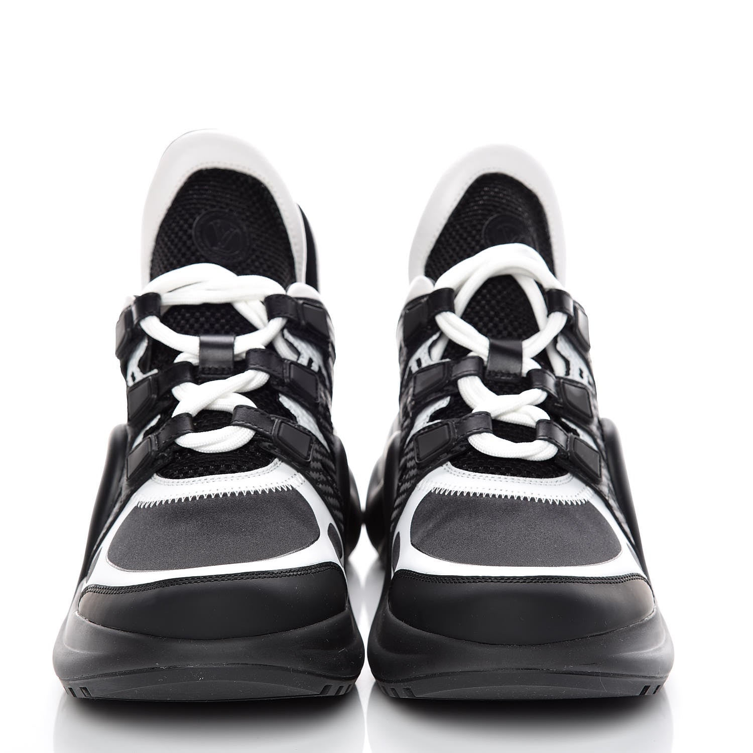 Louis Vuitton Calfskin Technical Nylon LV Archlight Sneakers 39 Black White 2 of 8