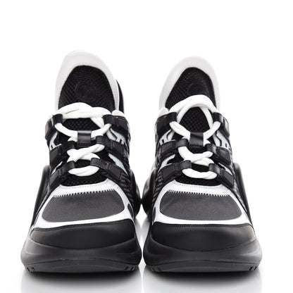 Louis Vuitton Calfskin Technical Nylon LV Archlight Sneakers 39 Black White 2 of 8