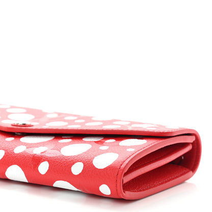 Louis Vuitton LV X YK Empreinte Dots Sarah Wallet Red White 9 of 9