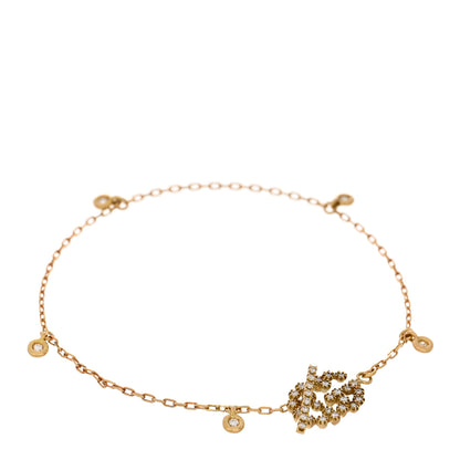 Gucci 18K Yellow Gold Diamond GG Running Bracelet 1 of 3