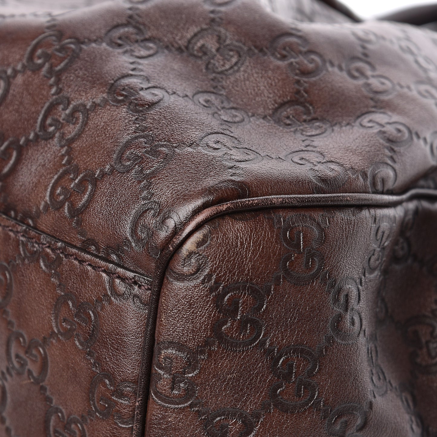 Guccissima Medium Sukey Tote Chocolate