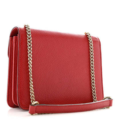 Gucci Dollar Calfskin Small Interlocking G Shoulder Bag Red 3 of 14