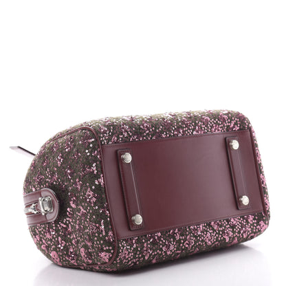 Louis Vuitton Sequin Monogram Sunshine Express Speedy Burgundy 4 of 17