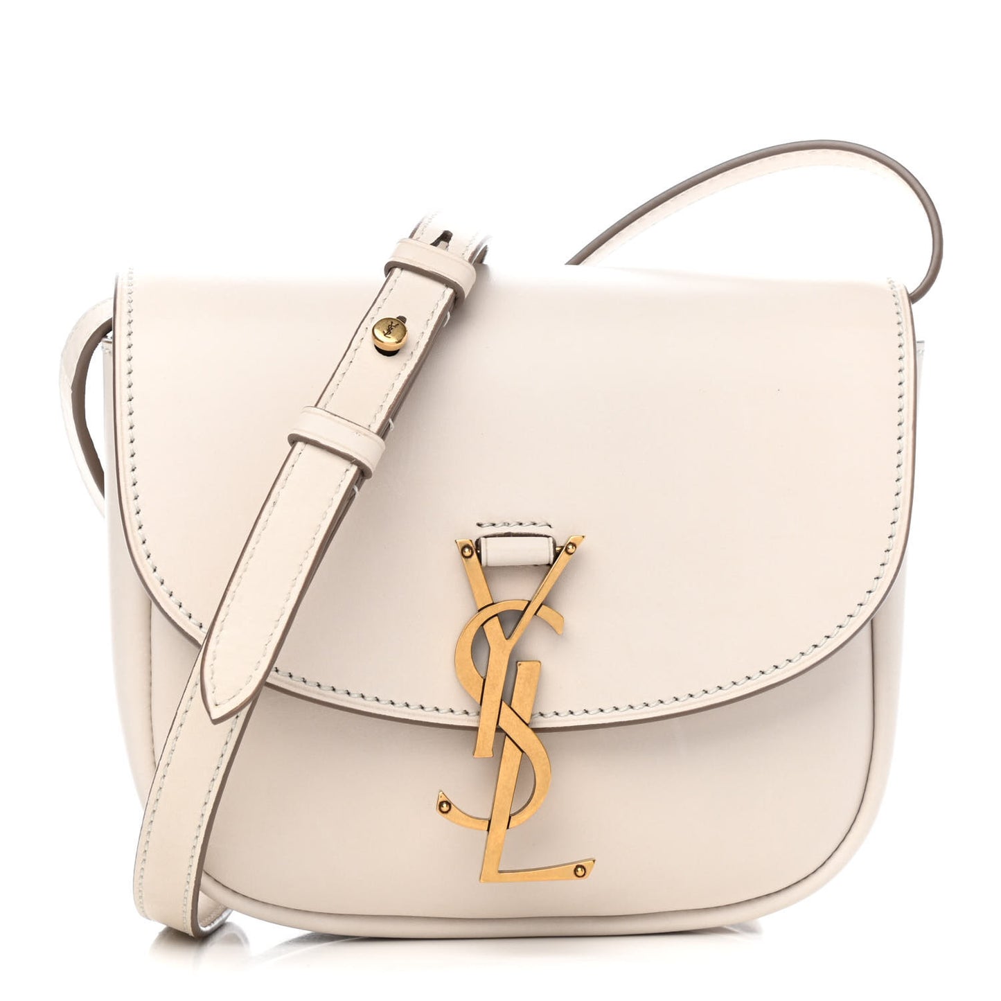 Smooth Calfskin Small Kaia Satchel Latte