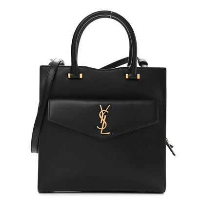 Saint Laurent Grain De Poudre Small Uptown Tote Black 1 of 9