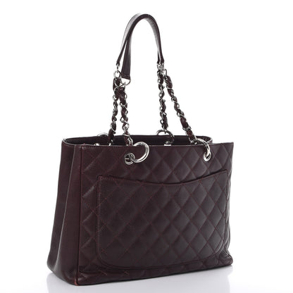 Chanel Caviar Quilted Grand Shopping Tote GST Dark Burgundy 3 of 21