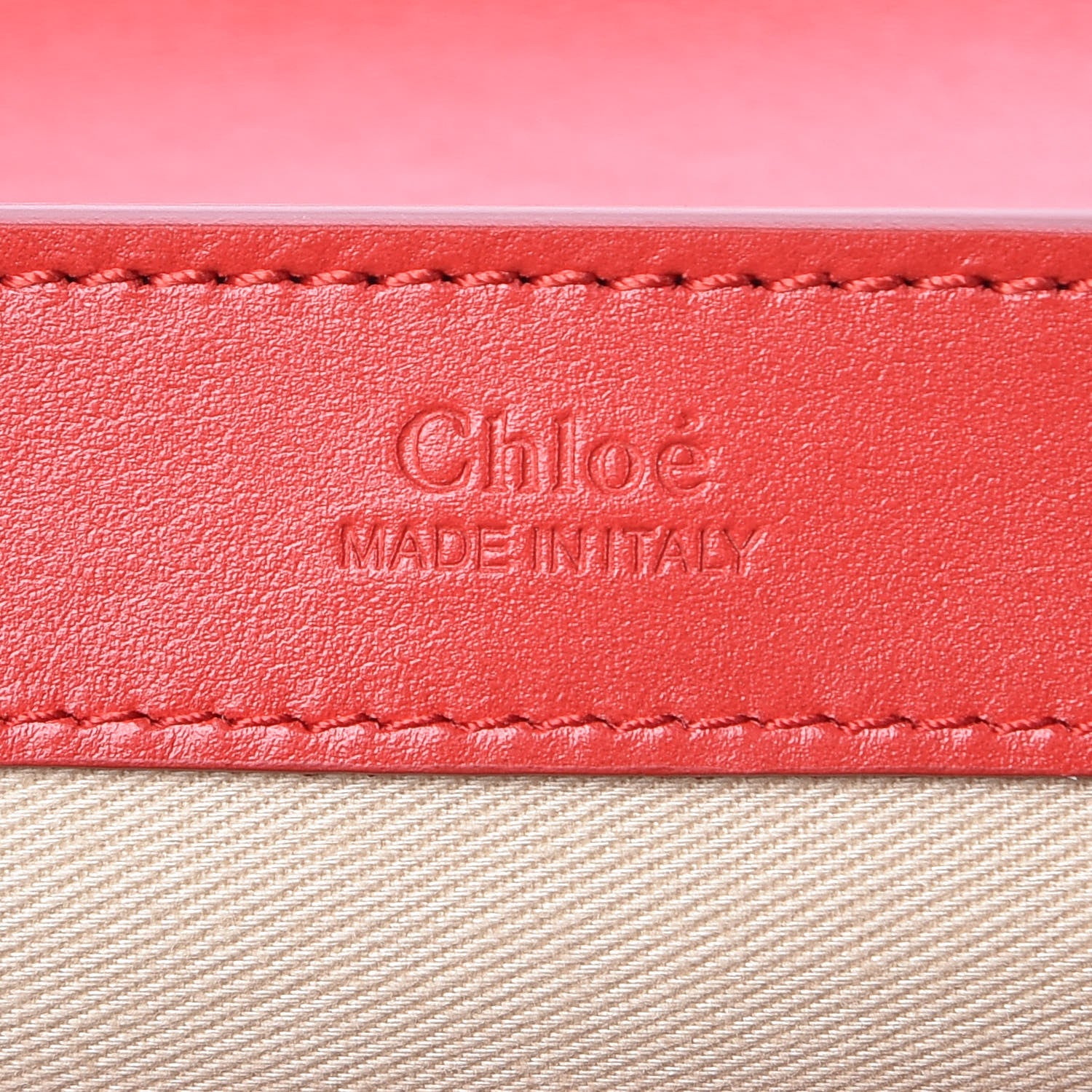 Chloe Calfskin Suede C Clutch With Chain Plaid Red 6 of 8