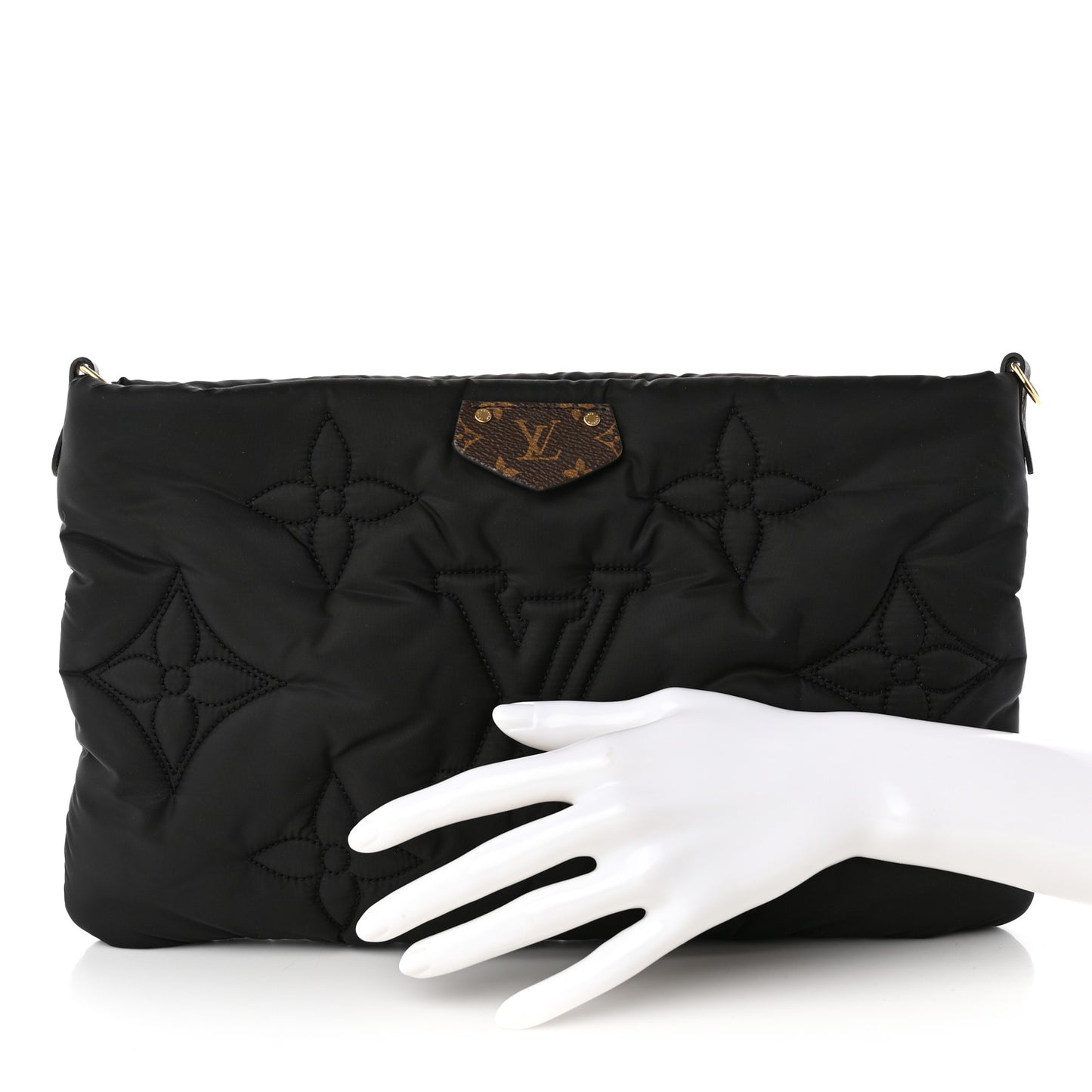 Econyl Monogram Pillow Maxi Multi Pochette Accessories Mini Pochette Black