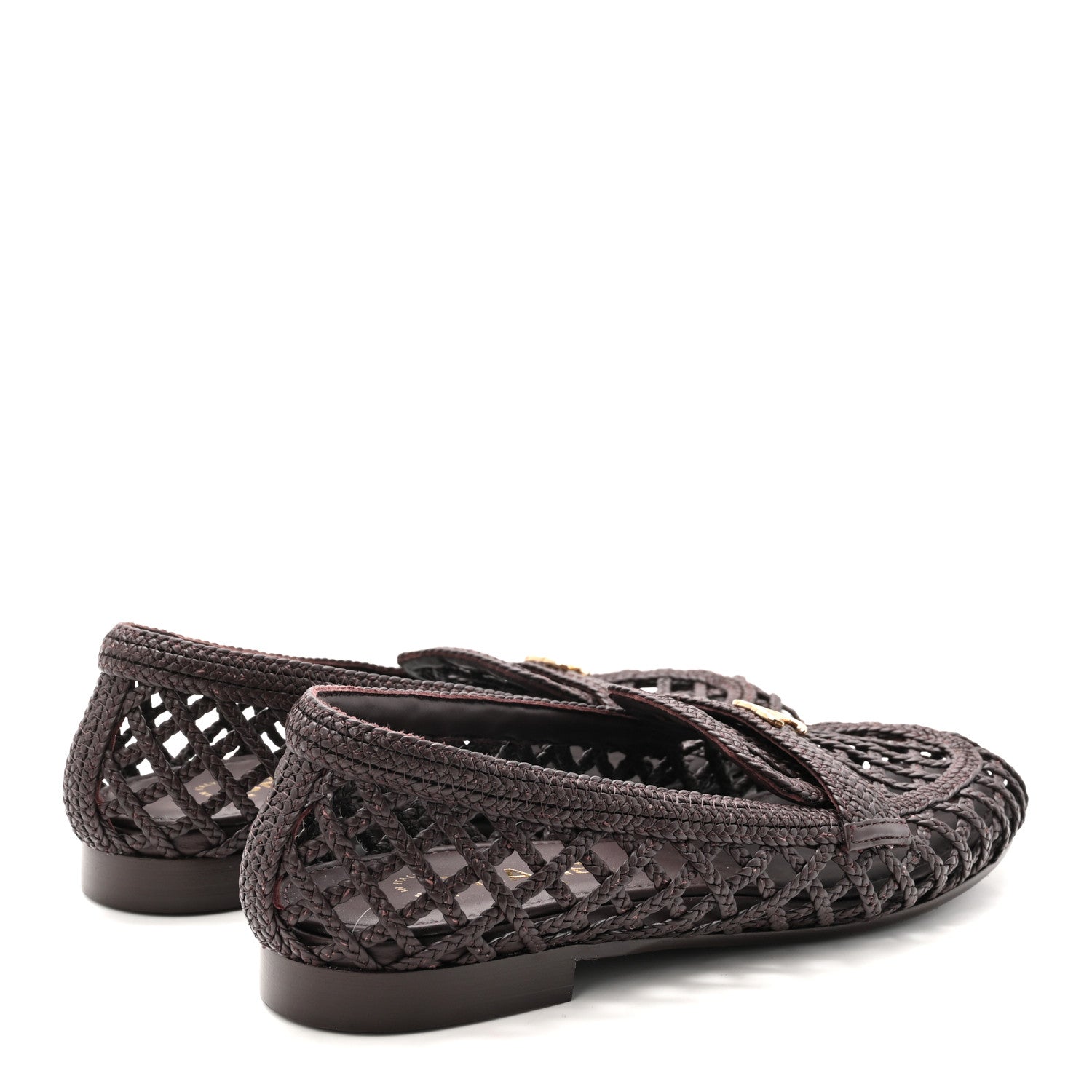 Chanel Braided Lambskin CC Mocassin Loafers 39 Burgundy 5 of 8