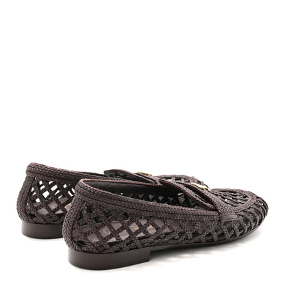 Chanel Braided Lambskin CC Mocassin Loafers 39 Burgundy 5 of 8