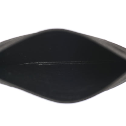 Saint Laurent Grain De Poudre Matelasse Chevron Monogram Credit Card Case Coal 5 of 11