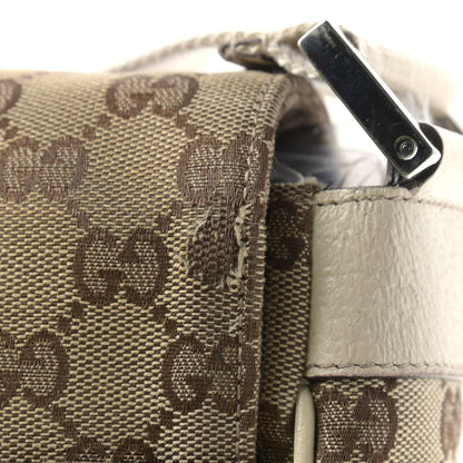Gucci Monogram Small Flap Messenger Bag Beige Off White 9 of 10