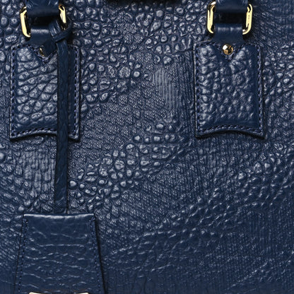 Burberry Heritage Grain Small Orchard Bowling Bag Navy Blue 8 of 10