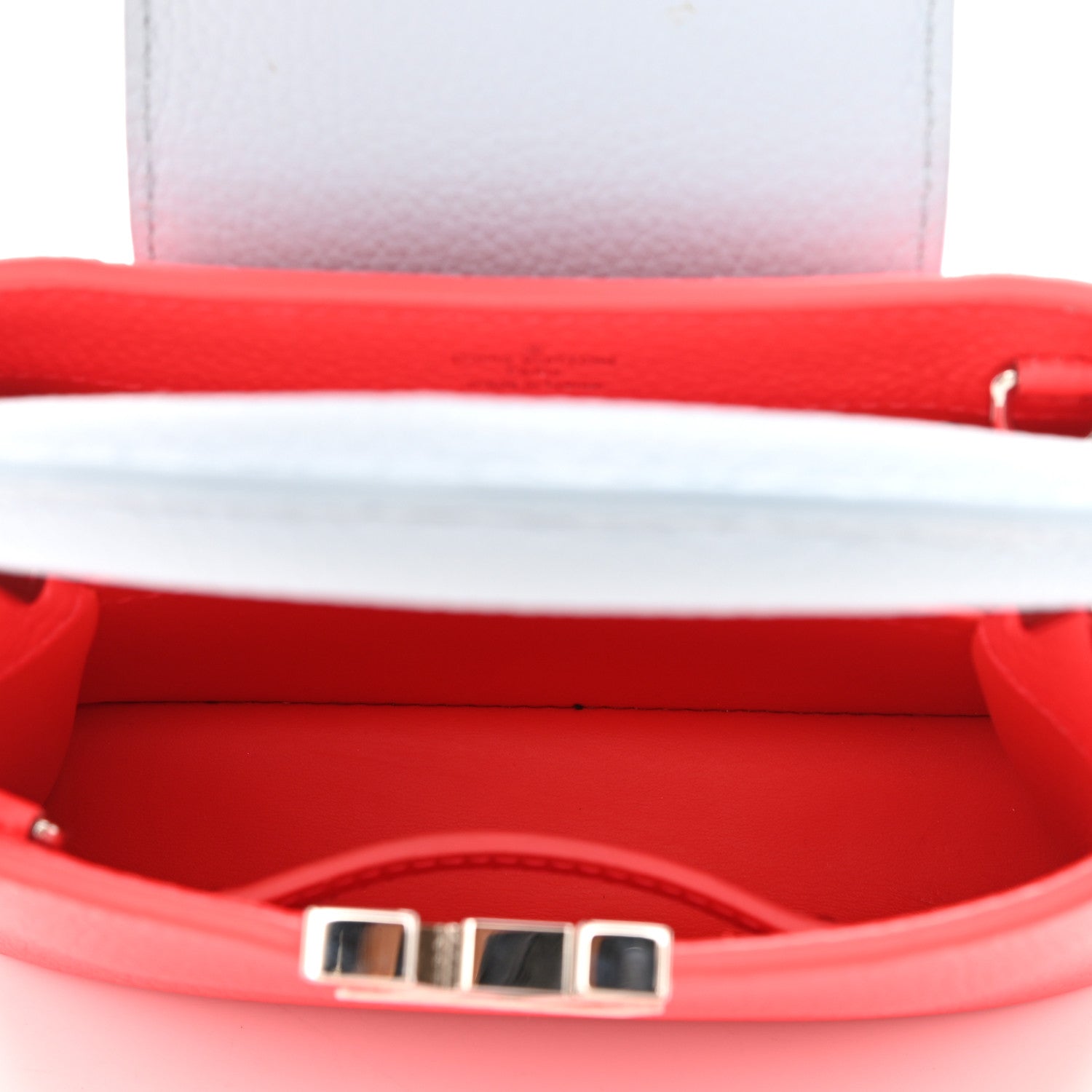 Louis Vuitton Taurillon Capucines Mini Coral Olympe Blue 5 of 10