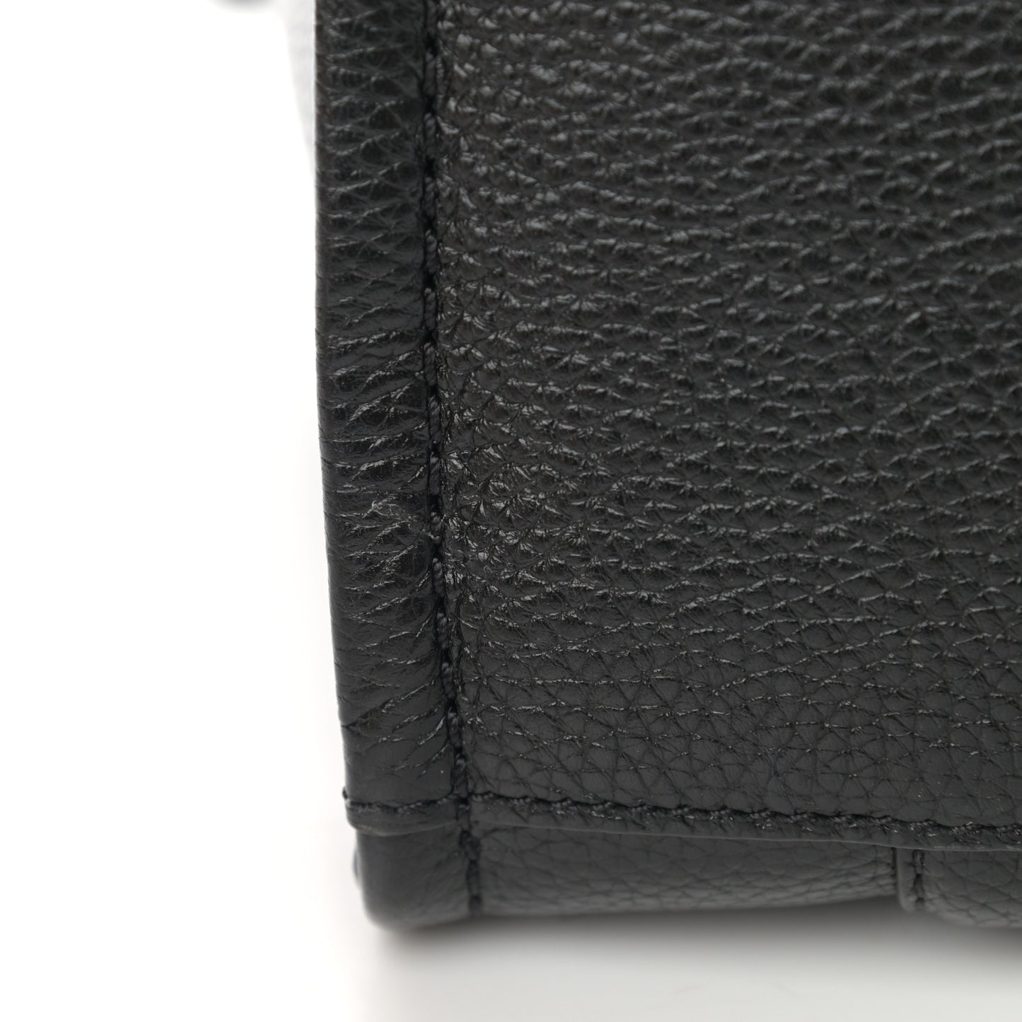 Grained Calfskin Small The Tote Bag Black