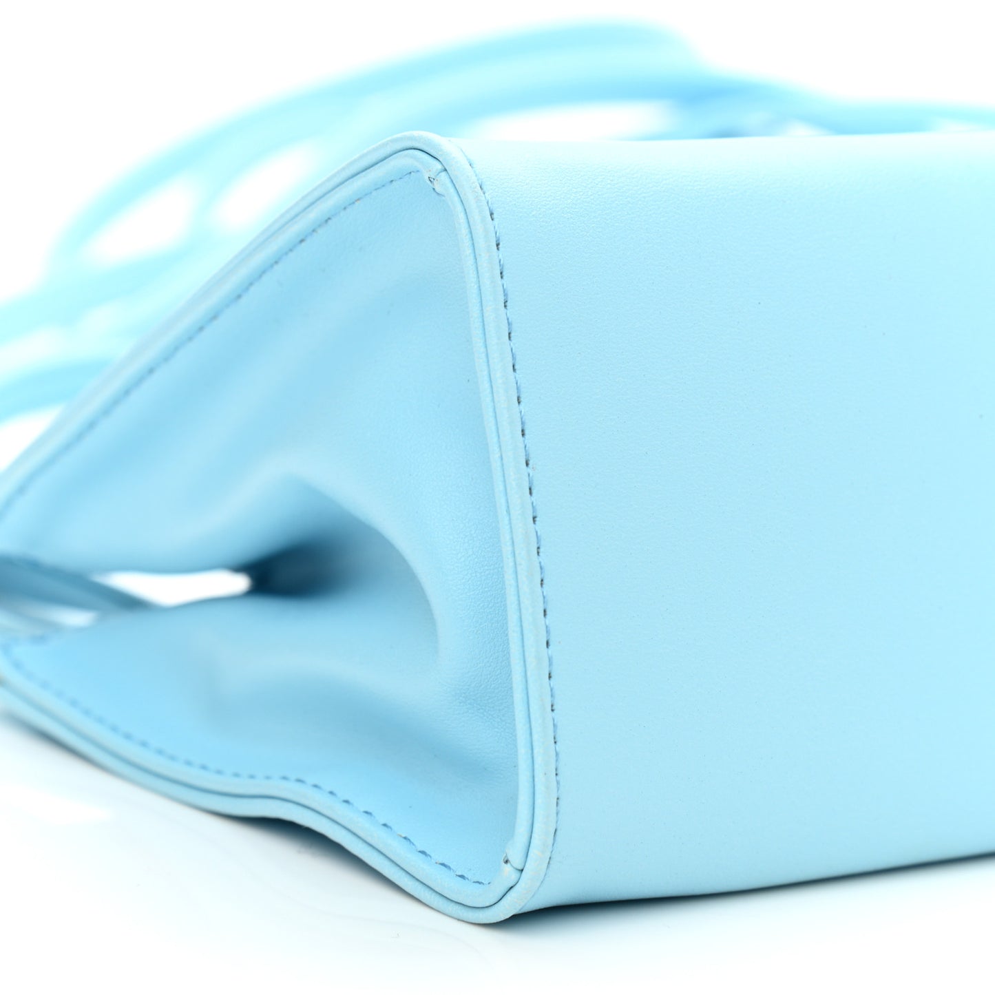 Vegan Leather Small Shopping Bag Pool Blue
