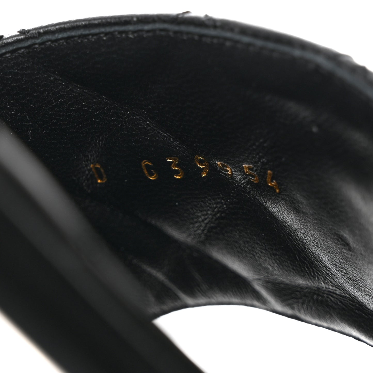 Shiny Goatskin Quilted CC Mules Sandals 40.5 Black