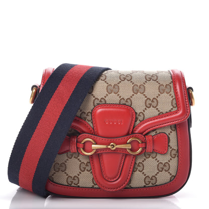 Gucci Monogram Ruinart Calfskin Small Lady Web Shoulder Bag Beige Ebony Hibiscus Red 1 of 9
