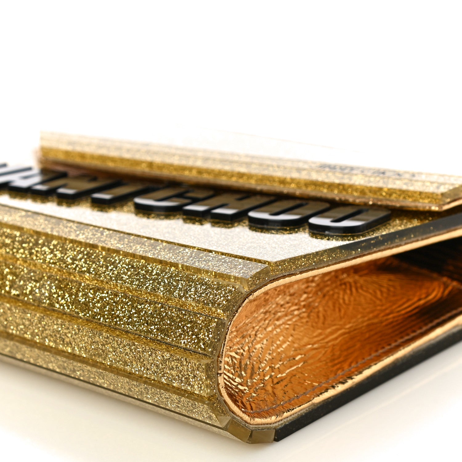 Jimmy Choo Acrylic Glitter I Want Choo Candy Clutch Gold 10 of 11